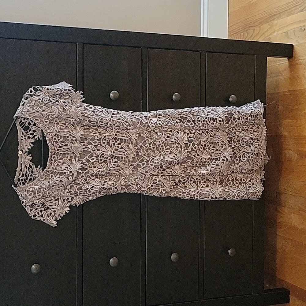 Lulus Medium Crochet Lace Open Back Dress.